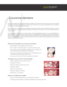 Couronne dentaire - Dany Robert Dentisterie
