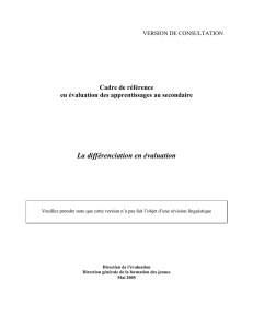 La différenciation en évaluation - Fédération des établissements d