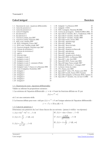 Calcul intégral Exercices - F. Laroche