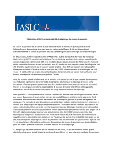 Déclaration IASLC le scanner spiralé de dépistage du cancer du