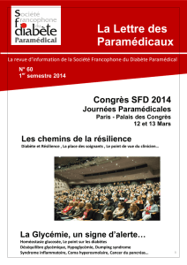 lettre paramedicaux 60 - Société Francophone du Diabète