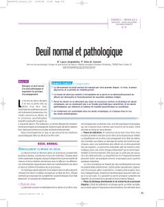 Deuil normal et pathologique