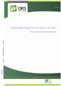 Dépistage organisé du cancer du sein - ORS Poitou