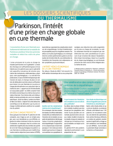 Parkinson : l`intérêt d`une prise en charge complète en cure thermale