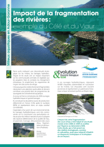 Impact de la fragmentation des rivières : exemple du Célé et du Viaur
