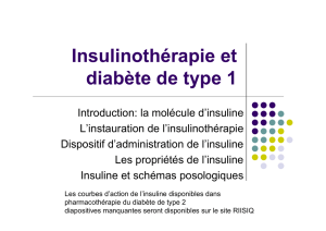 Insulinothérapie et diabète de type 1