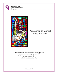 Lettre pastorale - Assemblée des évêques catholiques du Québec
