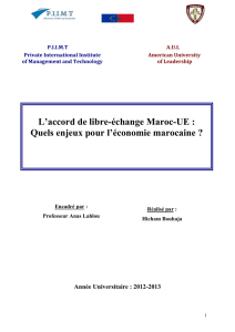 L`accord de libre-échange Maroc-UE : Quels enjeux