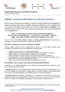 Diabète : journée d`information au CHU de Toulouse. [183.1 ko]