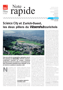 Science City et Zurich-Ouest, les deux piliers du