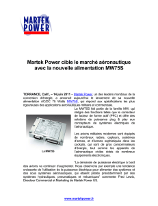 Martek Power cible le marché aéronautique avec la nouvelle