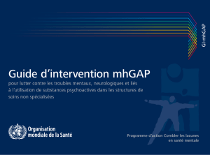 Guide d`intervention mhGAP - World Health Organization