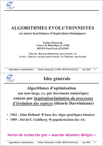 algorithmes évolutionnistes