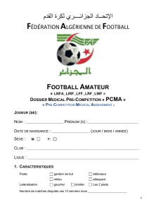 Dossier PCMA Football Amateur