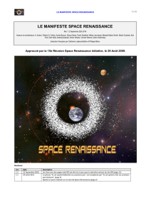 le manifeste space renaissance - Space Renaissance International