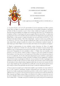 lettre apostolique en forme de motu proprio porta fidei du souverain