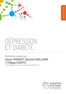DÉPRESSION ET DIABÈTE - Fondation Pierre Deniker