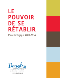 Plan stratégique 2011-2014 - Institut universitaire en santé mentale