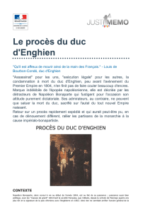 Justice / Portail / Le procès du duc d`Enghien