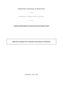 République Islamique de Mauritanie • • • ° ° H onneur