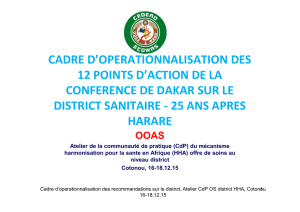 CADRE D`OPERATIONNALISATION DES 12 POINTS D`ACTION DE