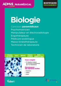 Concours paramédicaux - Biologie - Admis