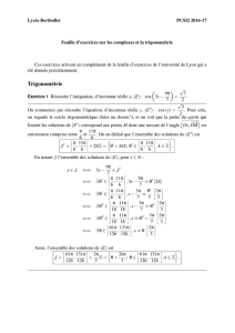 Trigonométrie - Maths en PCSI2 à Berthollet