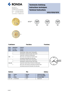 Technische Anleitung Instructions techniques Technical