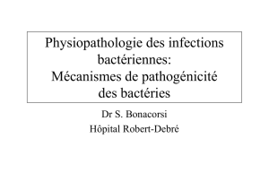 Mécanismes de pathogénicité des bactéries - L3 Bichat 2013-2014