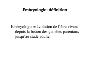 Embryologie: définition