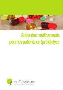 Guide des médicaments pour les patients en (pré)dialyse