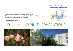 Dossier " Jardin thérapeutique "