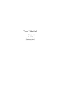 Calcul différentiel - Département Mathématiques Mécanique et