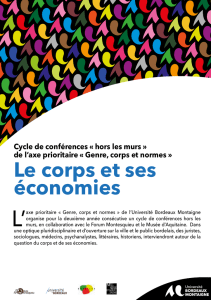 Le corps et ses économies - Université Bordeaux Montaigne