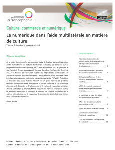 Le numérique dans l`aide multilatérale en matière de culture ( PDF
