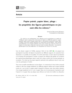 Article Papier pointé, papier blanc, pliage : les propriétés des figures