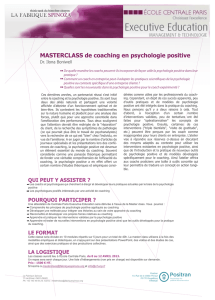 Master class « Coaching de psychologie positive