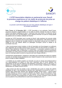L`UTIP Association déploie en partenariat avec Sanofi la première