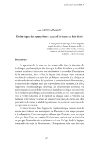 Esthétique du symptôme : quand la trace se fait désir