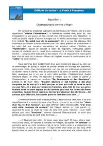 Napoléon : Chateaubriand contre Villepin Éditions de textes