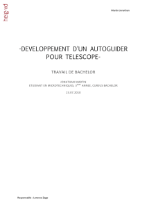 developpement d`un autoguider pour telescope