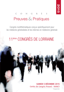 Congrès Preuves et Pratiques 2015
