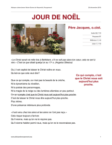 25 décembre Noël - Abbaye de Rougemont