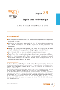 Sepsis chez le cirrhotique