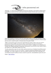 Allemagne - Les observations d`une équipe d`astronomes
