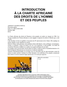 Introduction à la Charte africaine des droits de l`homme et des peuples
