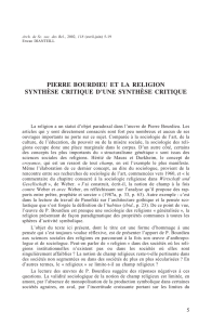 Bourdieu et la religion (Dianteill).