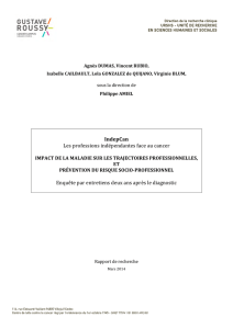 IndepCan Les professions indépendantes face au cancer Enquête