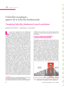 L`infertilité inexpliquée : apports de la recherche - CPMA-ULg