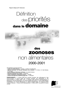 Définition des priorités dans le domaine des zoonoses non